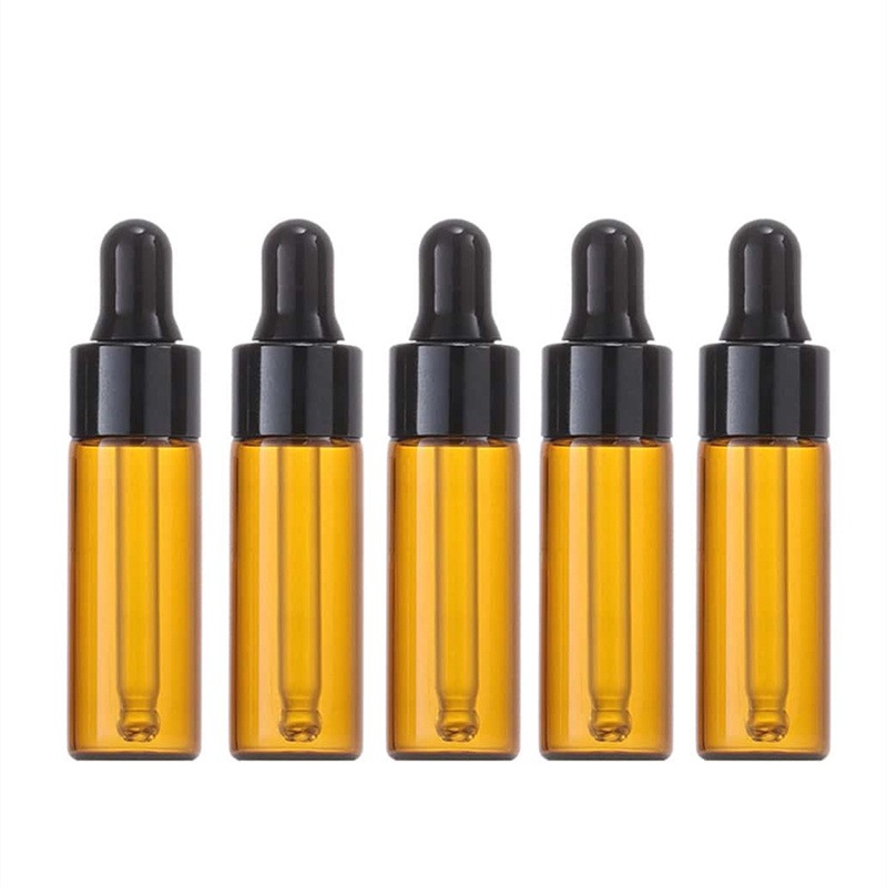 Juice Bottle Dropper - 10 garrafas de vidro conta-gotas âmbar