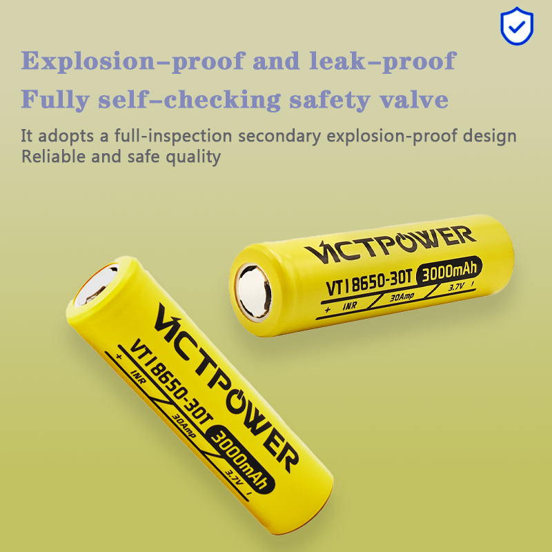 Vape Battery 18650 - 30A Dreno Contínuo Vicpower 18650-30T 3000mAh