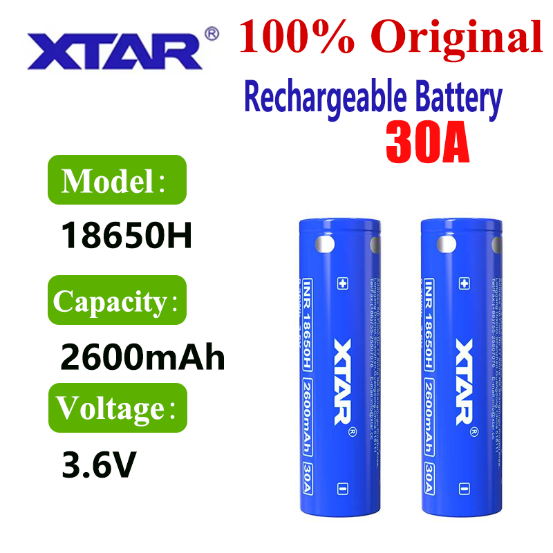Vape Battery 18650 - Bateria Original XTAR 18650 2600mAh CDR