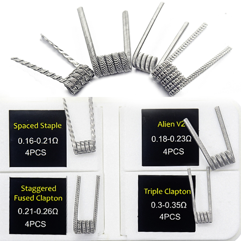 Clapton Wire Pre Built - 16 peças bobina pré-construída chi80 fundida