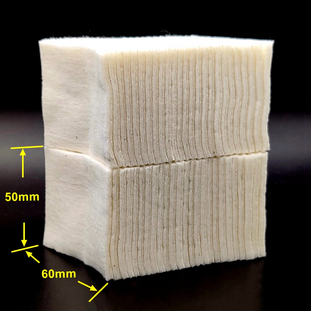Cotton Wick Organic - 300/100/50 peças algodão orgânico 100% 50x60mm