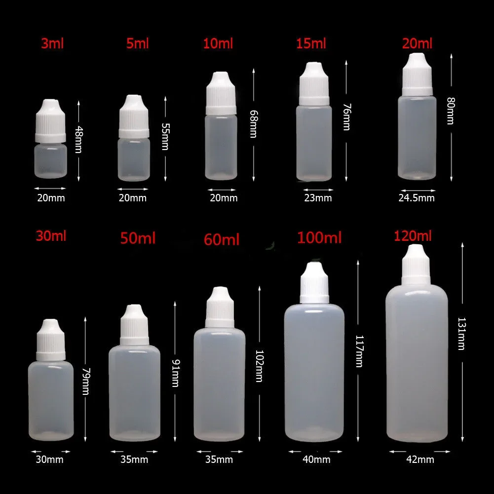 5pcs 3/5/10/15/20/30/50/60/100 - Juice Bottle Dropper avaliação e preço