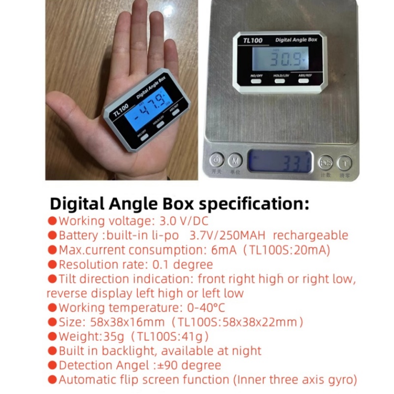 Medidor de ângulo horizontal,  - Battery Case Storage avaliação e preço