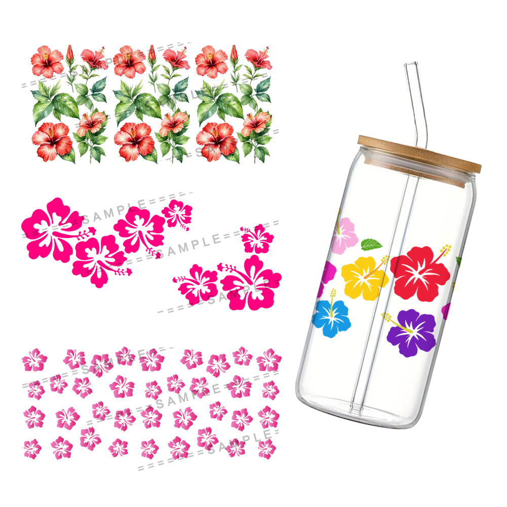Adesivos UV DTF Hibiscus Syria - Rdta Tank Glass avaliação e preço