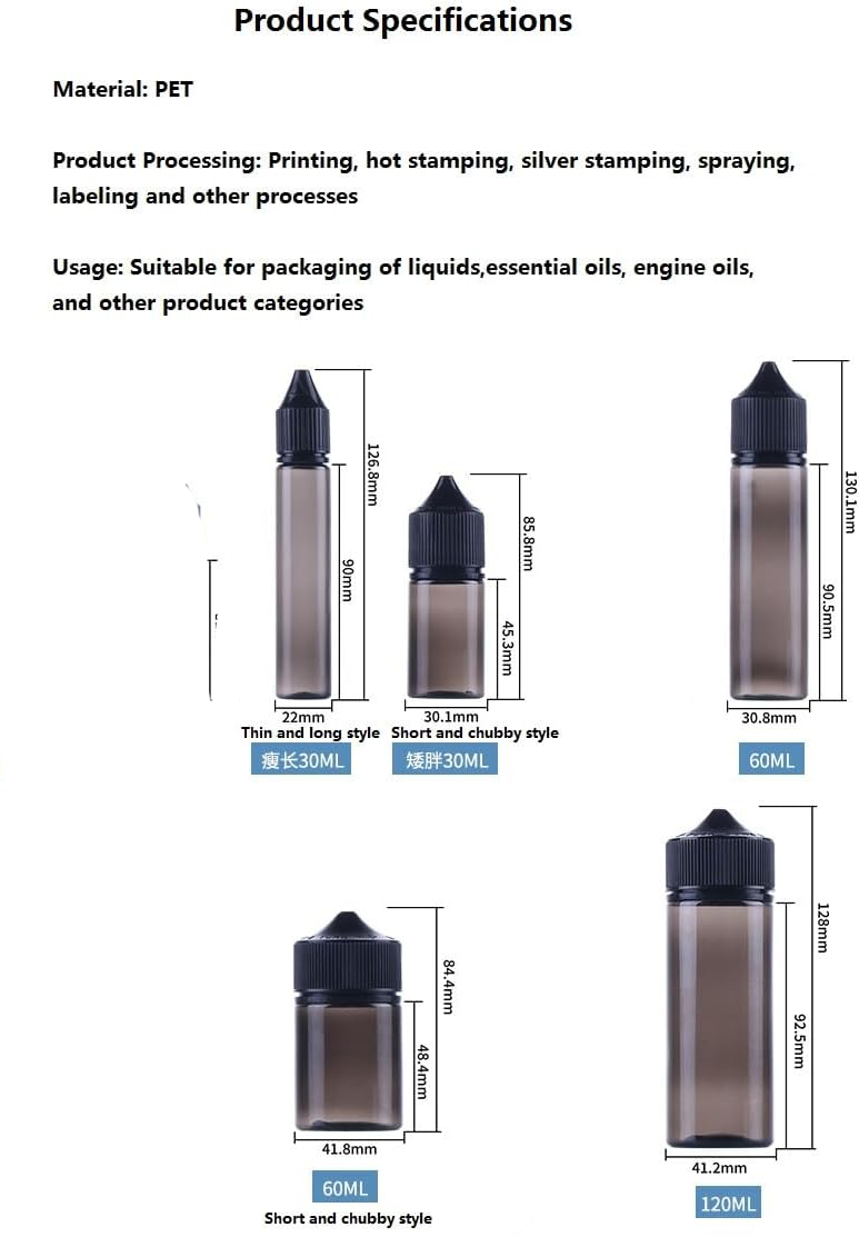 20 Pcs30-120ml pet garrafa vaz - Juice Bottle Dropper avaliação e preço