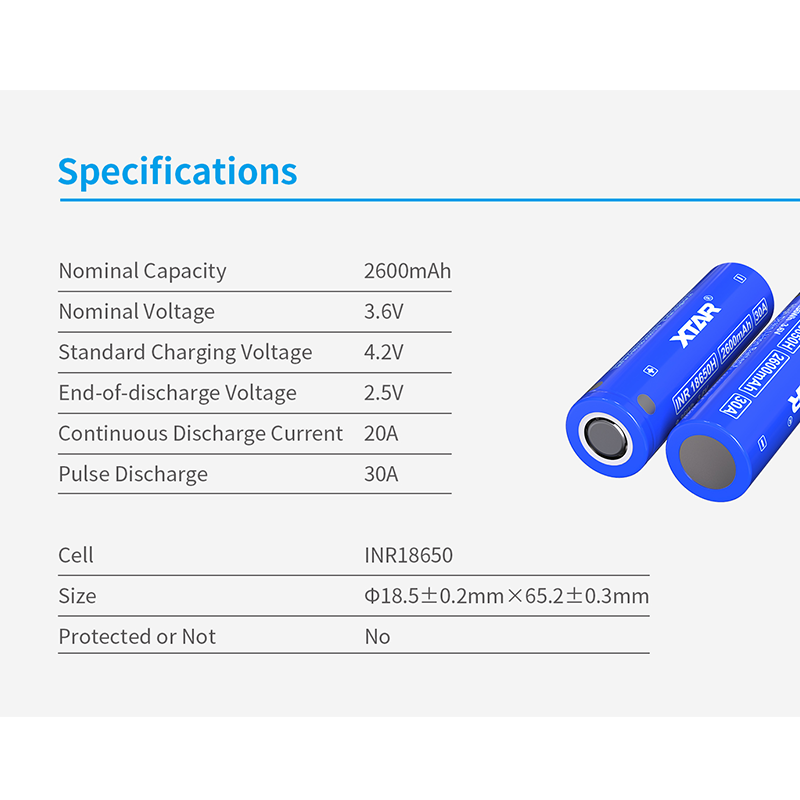 Bateria Original XTAR 18650 26 - Vape Battery 18650 avaliação e preço